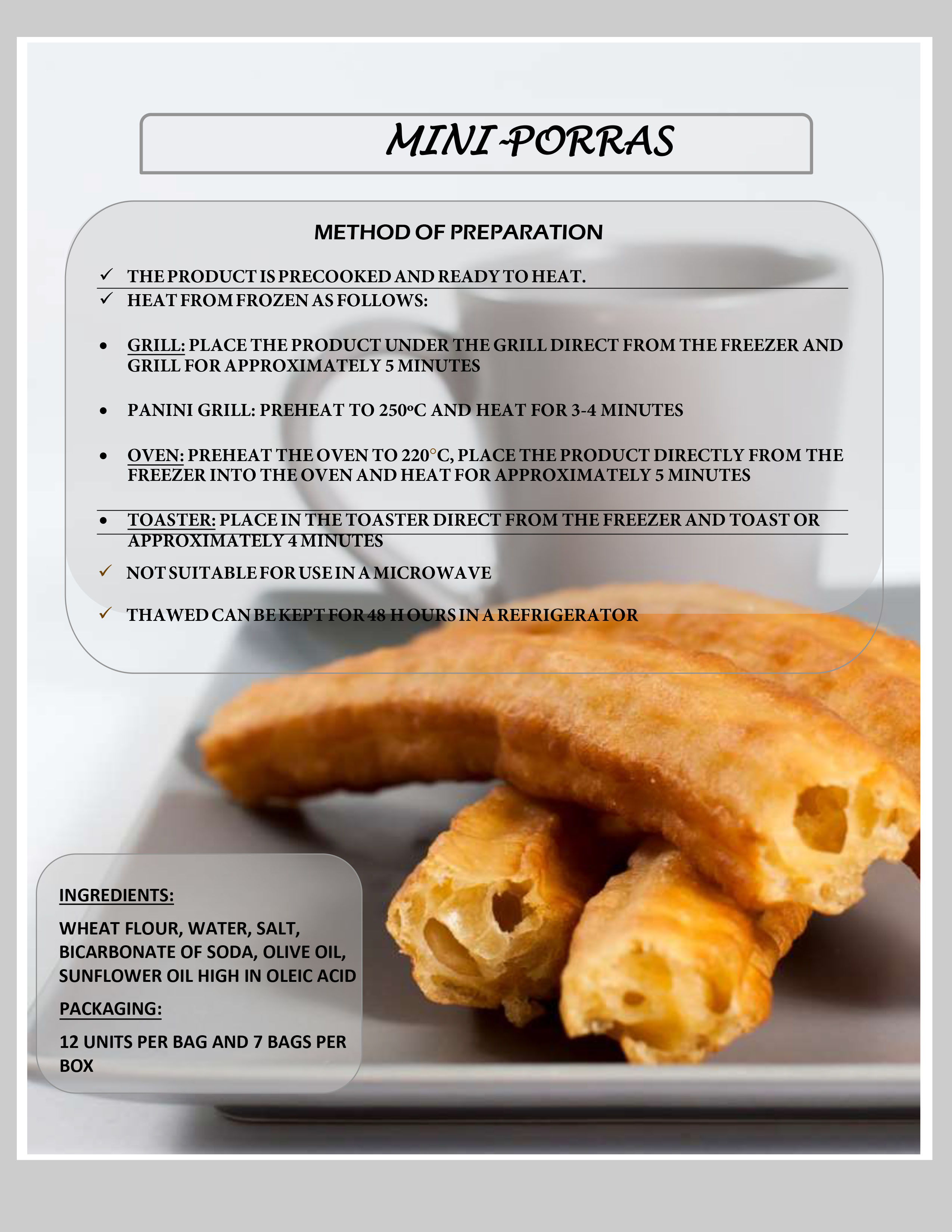 Porras - Information and Cooking Instructions
